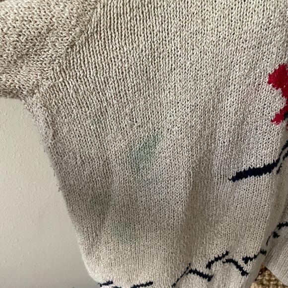 90s Ski Sweater Linen Cotton Blend | Size 1X / XXL - Picture 7 of 7